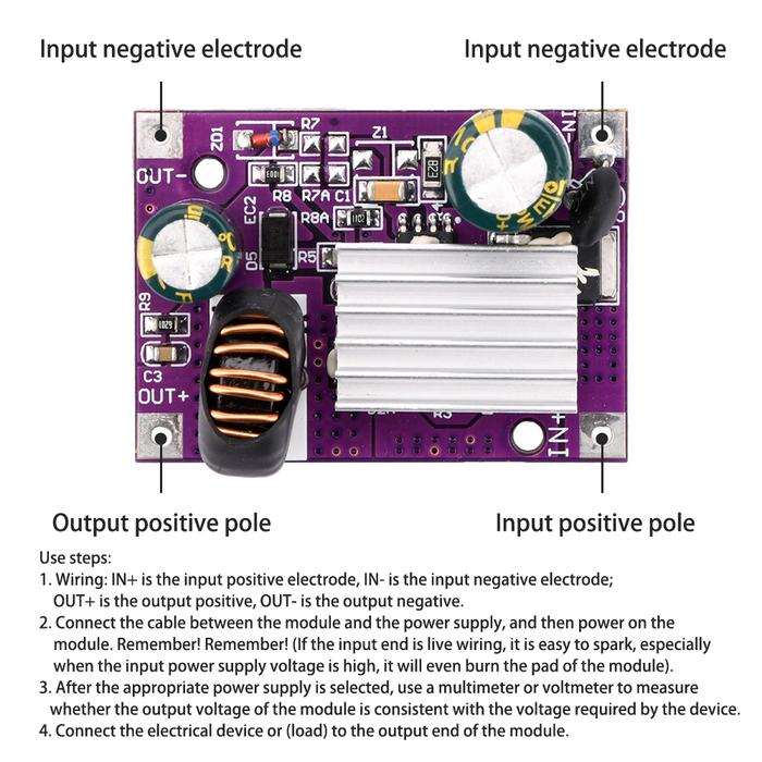 Buck Converter Module – Isolated DC Step Down 12V-80V To 5V 1A With USB Port For Car, Battery, LED Projects - View #9
