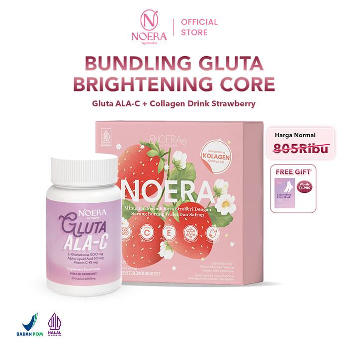 Gambar [Ready]PromoNew Noera Bundling Glutha Brightening Core | Gluta Ala-C & Collagen Drink Improved Formula - [Free Exfoliating Foot Mask] Best Seller - Watermelon dari Pandawa 77 Beauty undefined 5 Tokopedia