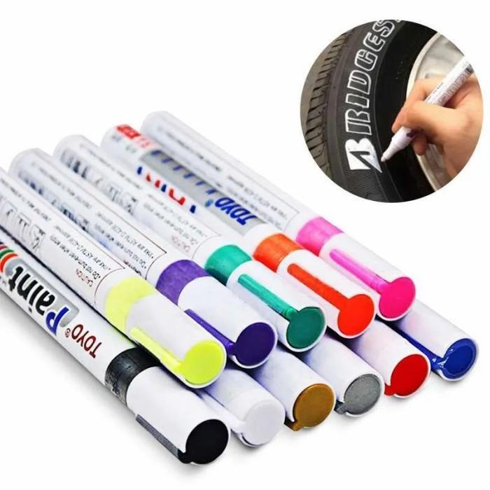Gambar Spidol Ban Mobil Motor TOYO Karet Car Tyre Paint Marker Toyo Permanent - Ungu dari Lbagstoremall undefined Tokopedia