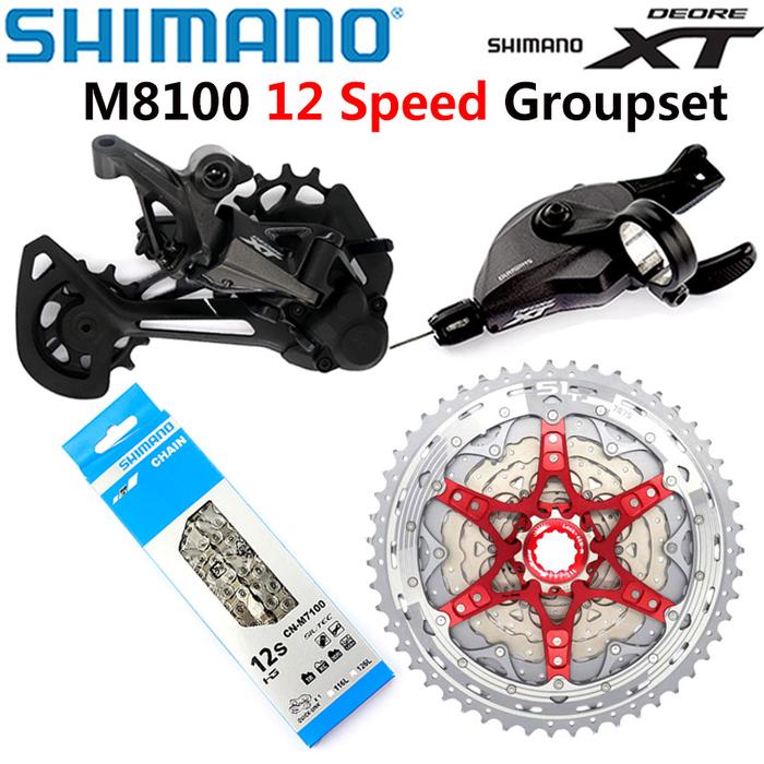 Shimano Deore Xt M8100 Groupset Mtb Mountain Bike 12 Speed Slrdcsmz901  11-51t Cassette Sprocket M8100 Shifter Rear Derailleur