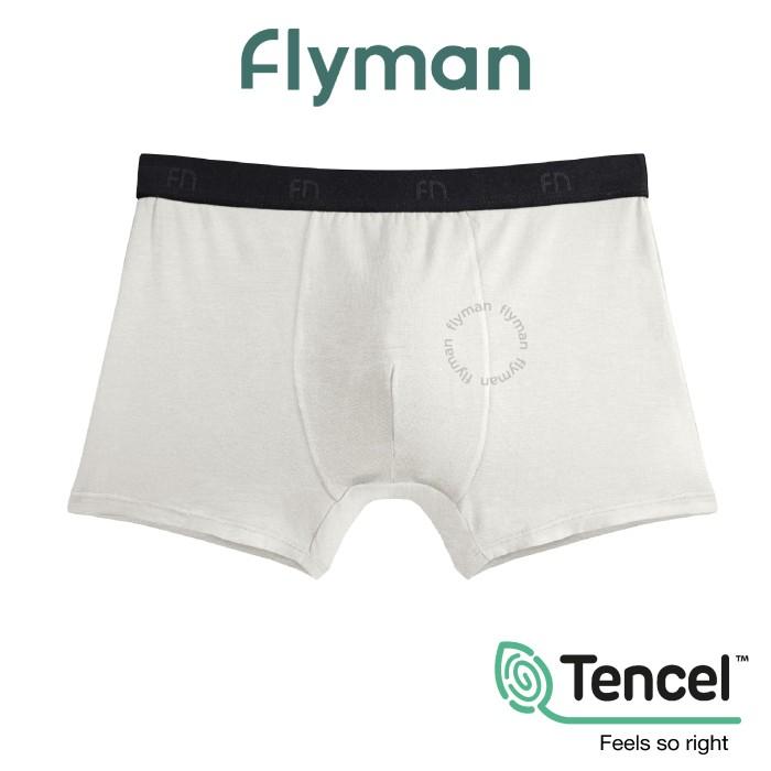 Gambar GEORGEOUS FLYMAN CELANA DALAM TENCEL BOXER CLASSIC PRIA 1PCS PREMIUM FM 3056 NEW - Putih, M dari Georgeous Boy undefined Tokopedia