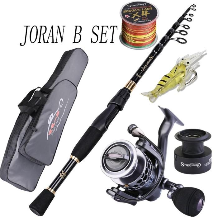 Gambar MURAH Sougayilang Joran Pancing Set 1.8-3.3M Carbon 1000-5000 Reel 5.5:1 Joran Set Lengkap Di Laut (Terbaik) - Type B 2.4m Set, 2000 dari Vonic Pancing undefined Tokopedia