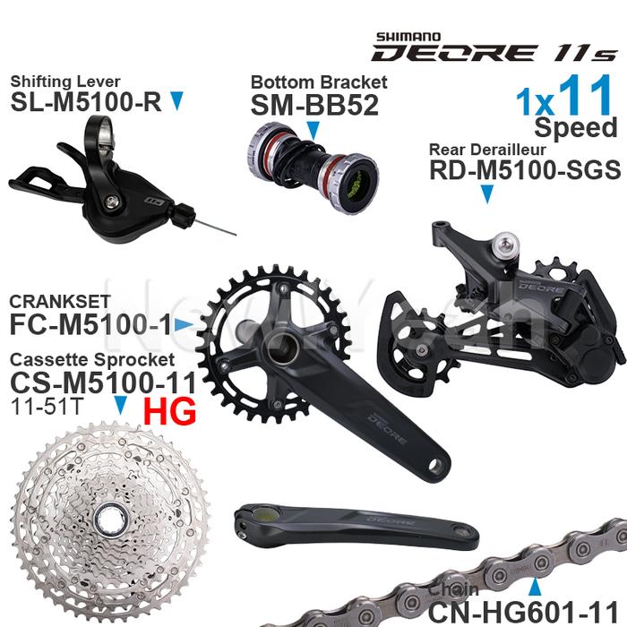 11 51t Deore M5100 Cassette 11 Speed Cassette Cassette Shimano