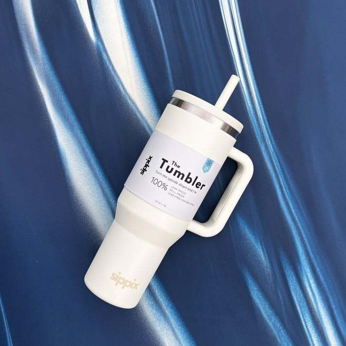 Gambar SIPPIX Tumbler Portable Stainless 1200mL Thermos Cup Vacuum Insulated botol leakproof - Cream - Cream dari PrimaDapur undefined Tokopedia