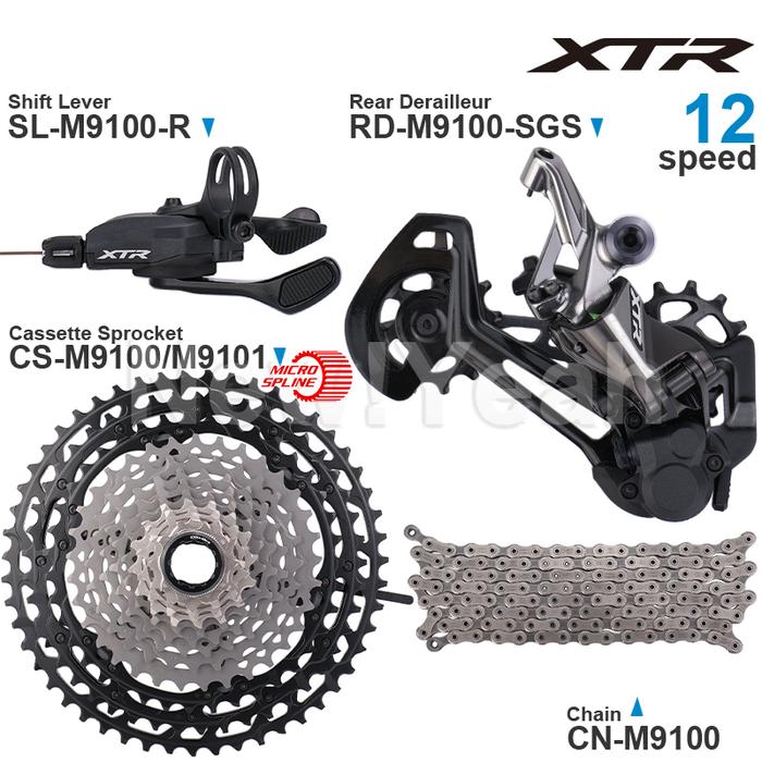Jual SHIMANO XTR M9100 Groupset Mountain Bike Grupo 1x12v 12 Speed