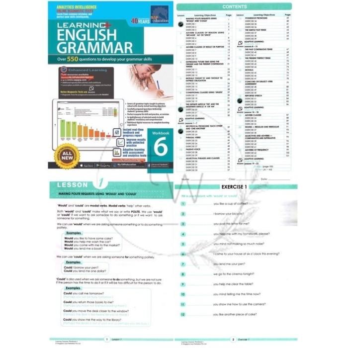 Jual BUKU FISIK SAP Learning+ English Grammar Workbook 1 2 3 4 5 6 ...