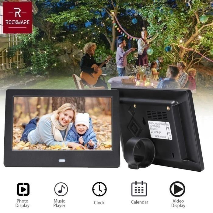 Gambar ROCKWARE RW-SJD703 - 7 inch Digital Photo Frame - Frame Foto Digital - Hitam dari Tanaga Online Shop Kota Administrasi Jakarta Barat Tokopedia