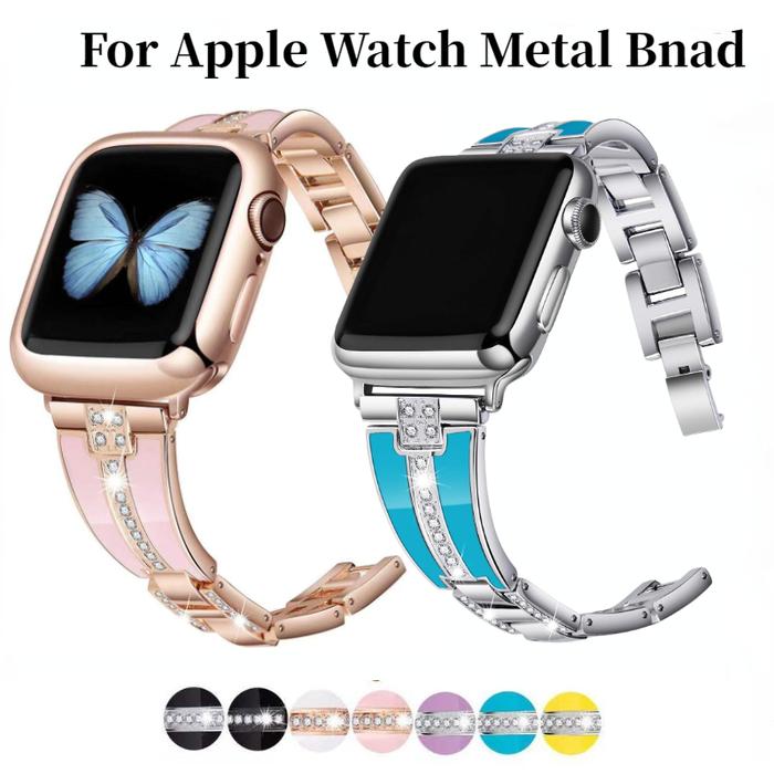 Jual Resin+Metal Strap For Apple watch 45mm 44mm 42mm 41mm 40mm