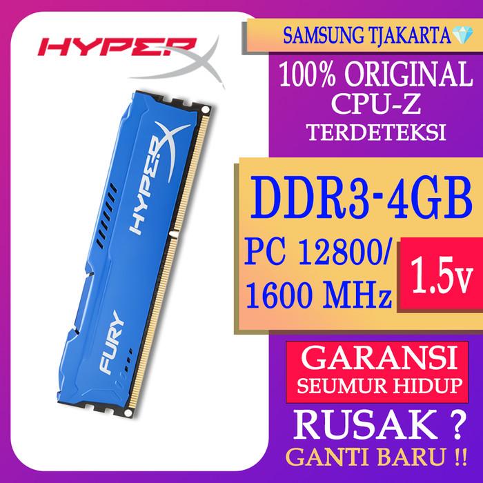 Jual RAM KINGSTON HYPERX FURY GAMING DDR3 4GB 1600MHZ 12800 RAM PC