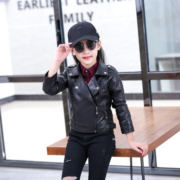 Fall Jackets Cheap Baby Jackets Jual Children Girls Boys Black Pu