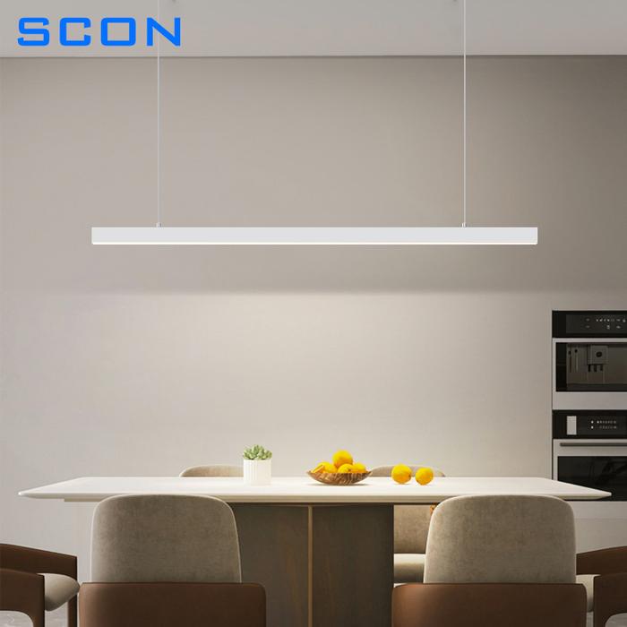 Jual scon modern linear pendant lights minimalist led long strip