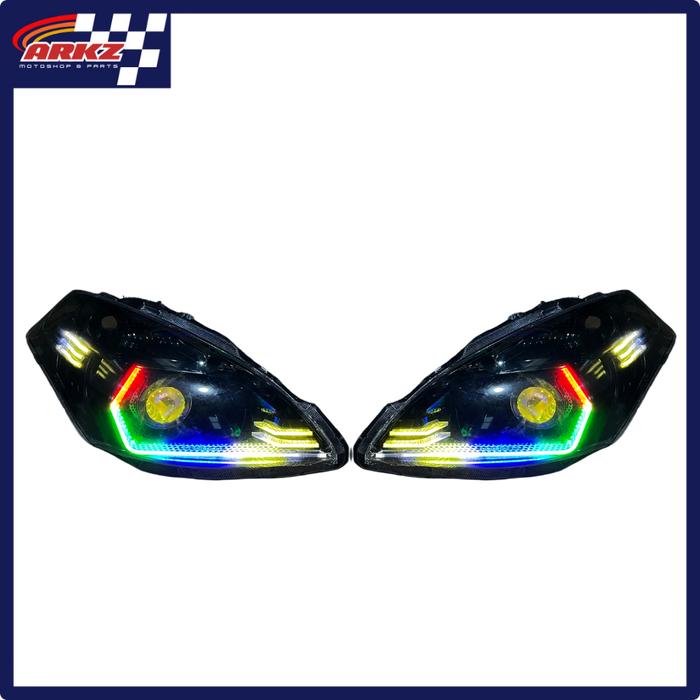 Gambar Paket Headlamp Ertiga Projie Biled Super Terang Slim Frame Full RGB Running Sein Kece Parah - AES EXPERIENCE dari ARKZ Autoshop undefined Tokopedia