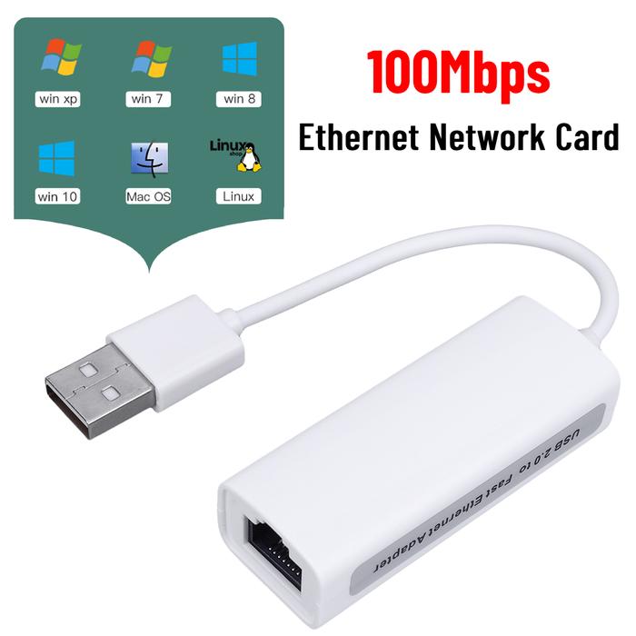 Jual USB Ethernet Adapter 100Mbps Network Card USB To RJ45 Lan