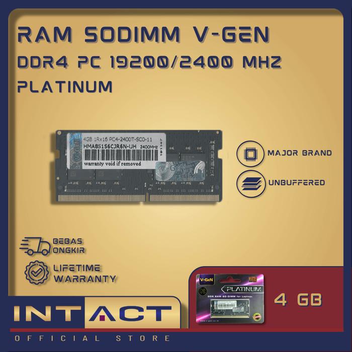 Jual RAM DDR4 SODIMM V-GEN PLATINUM 4GB PC19200/2400MHZ MEMORY