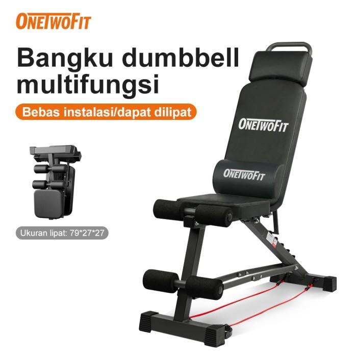 Jual ONETWOFIT SIT UP BENCH ADJUSTABLE FOLDING FITNESS BENCH