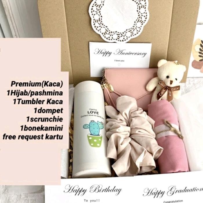 Gambar Laralilarila - [H.Dom] Hampers Hijab Kado Gift Box Hadiah Ulang Tahun Cewek Kerudung Jilbab Gift Box Birthday - Premium Kaca dari Laralilarila undefined Tokopedia