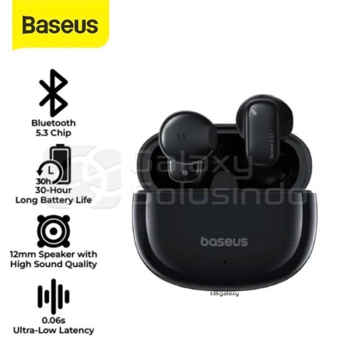 Gambar BASEUS BOWIE E11 ENC True Wireless Stereo TWS Earphone - Ungu - Hitam dari Gasol Maspion Square Surabaya undefined Tokopedia