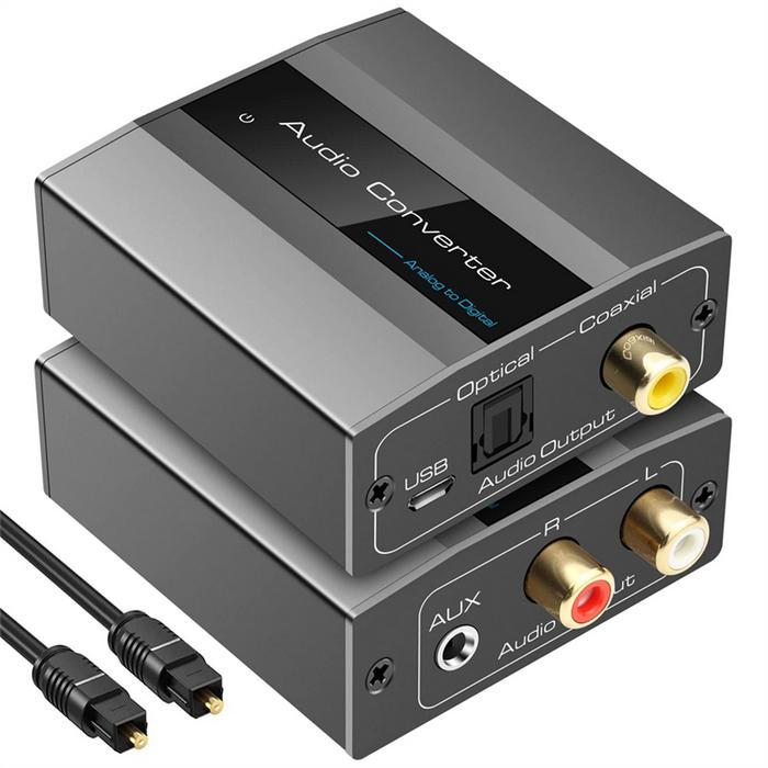 Analog To Digital Audio Converter Rca To Optical With Optical Cable Audio  Digital Toslink And Coaxial Audio Adapter