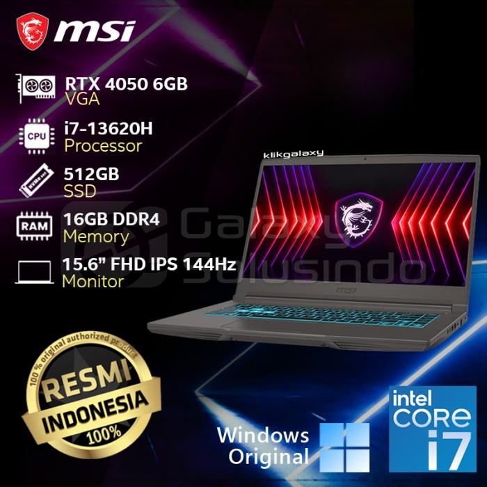 Promo MSI THIN 15 B13VE 2406ID RTX4050 Intel Core i7-13620H 512GB