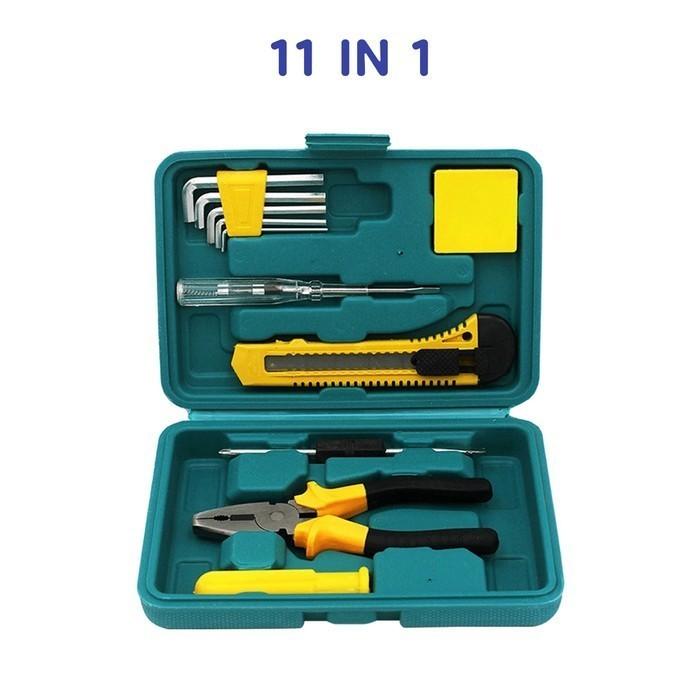 Gambar Tool Kit Perkakas Multi Set 16 Pcs Palu Obeng Kunci Inggris Cutter - 11 in 1 dari Mumeria Indonesia undefined Tokopedia