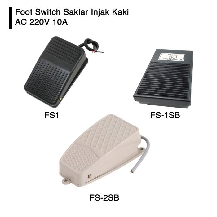 Gambar Foot Switch Saklar Injak Kaki Kaki AC 220V 10A 1No 1Nc Push On Off - FS-2SB dari Hayashi Indonesia undefined Tokopedia