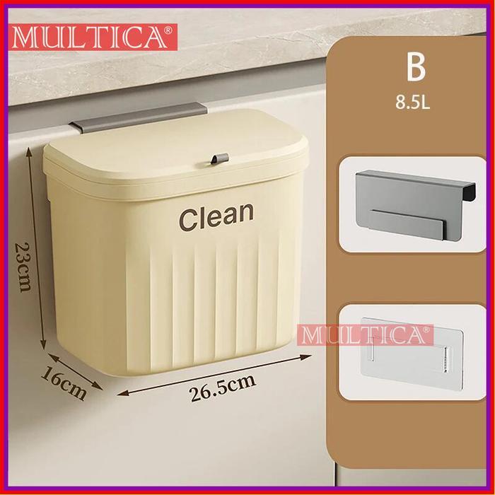 Gambar MUSTOFA MULTICA COD TEMPAT SAMPAH DAPUR GANTUNG DENGAN TUTUP DIPASANG DI DINDING, KABINET, & BAWAH SINK 8.5L/12L - Cream S dari Warung Mustofa undefined Tokopedia