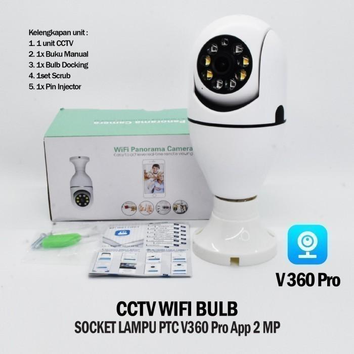 Gambar IP CAMERA Dome Model Lampu 360 CCTV - Dengan LED - V360 PRO dari Technologic.Store undefined Tokopedia