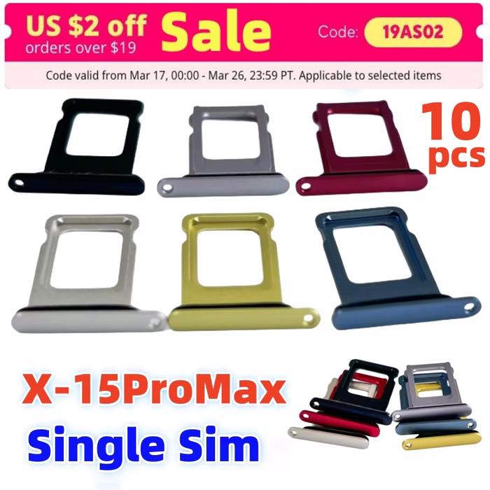 Jual 10pcs Single Sim Card Tray Holder for iPhone 15 14 Plus 12 13