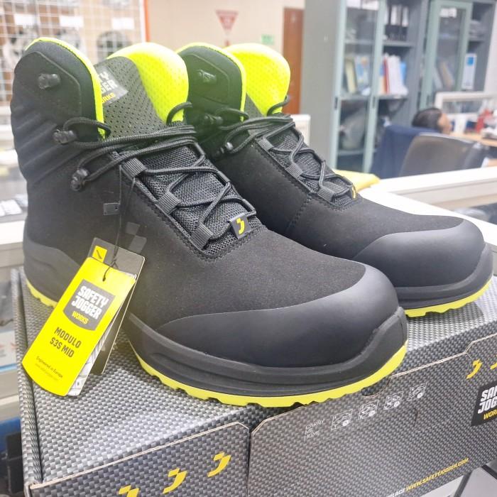 Gambar [PROMO AKHIR TAHUN] SEPATU SAFETY JOGGER MODULO S3S MID BLACK ORIGINAL - 42 - 44 dari Chki Store undefined Tokopedia