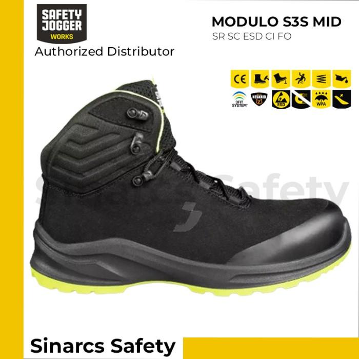 Gambar Sepatu Safety Jogger MODULO S3S Mid - Black / Hitam - Size 38 - Size 45 dari Chki Store undefined Tokopedia