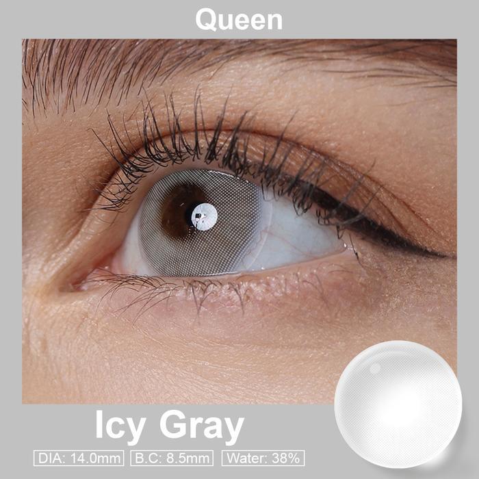 Gambar BARU | 【COD&GRAY】MAGISTER SOFTLENS MINUS(0.00 S/D -8.00) QUEEN ICY GRAY/AMBER/OCHRE/GRAPHITE LENSA KONTAK SOFLENS MURAH NATURAL ICY GRAY KADAR AIR 38% DIAMETER 14MM SOFLEN LENSA WARNA CONTACT LENS EYE - Icy Gray, (Normal)0.00 dari King So undefined Tokopedia