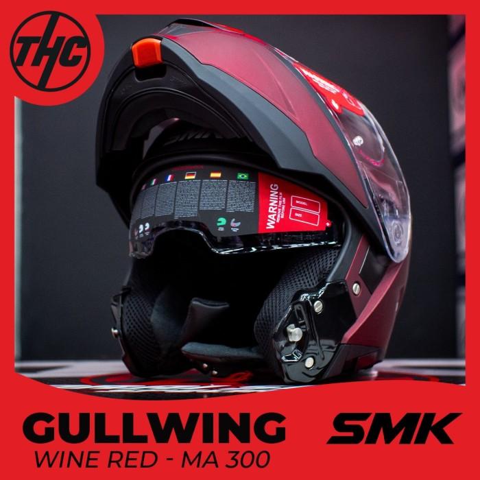 Jual Helm Smk Gullwing Wine Red Flip Up Helmet Smk Kota