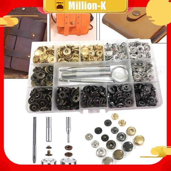 Gambar 80 Set Kancing Jepret Besi / Alat Pasang Kancing Snap Button / Alat Pemasang Kancing ​Cepret dari Million-K undefined Tokopedia
