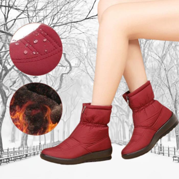 Jual Sepatu boots winter waterproof musim dingin salju bulu