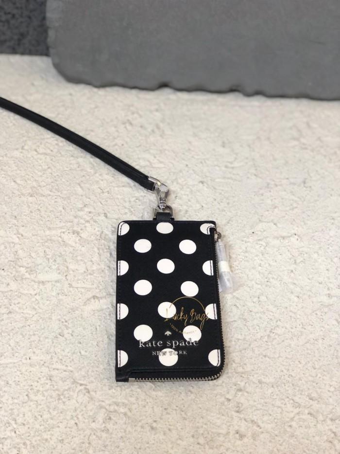 Gambar Lanyard Ks Original/Kate Spade Card Case Lanyard Dawn Black - dot black dari Enzavia Mart undefined Tokopedia