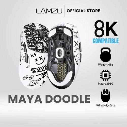lamzu maya doodle + 8k レシーバー(ドングル) ほぼ未使用】Lamzu MAYA