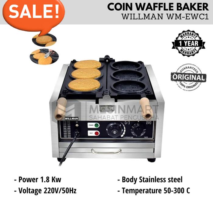 Gambar Cetakan Waffle Bentuk Coin Electric Coin Waffle Baker Waflle Korea Bungeoppang / dari AM-PEGASUS undefined Tokopedia
