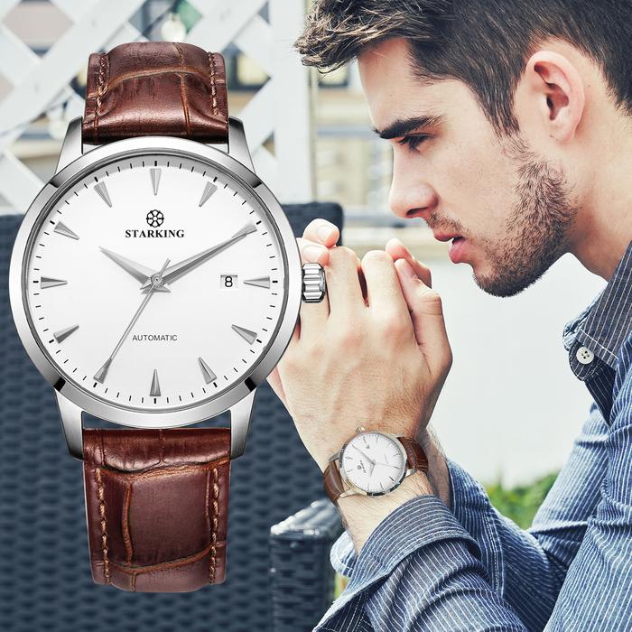 Starking 316 Steel Case Am0184 Luxury Watches For Men Mechanical Watch  Sapphire Glass Stainless Steel 50m Waterproof Men Watch