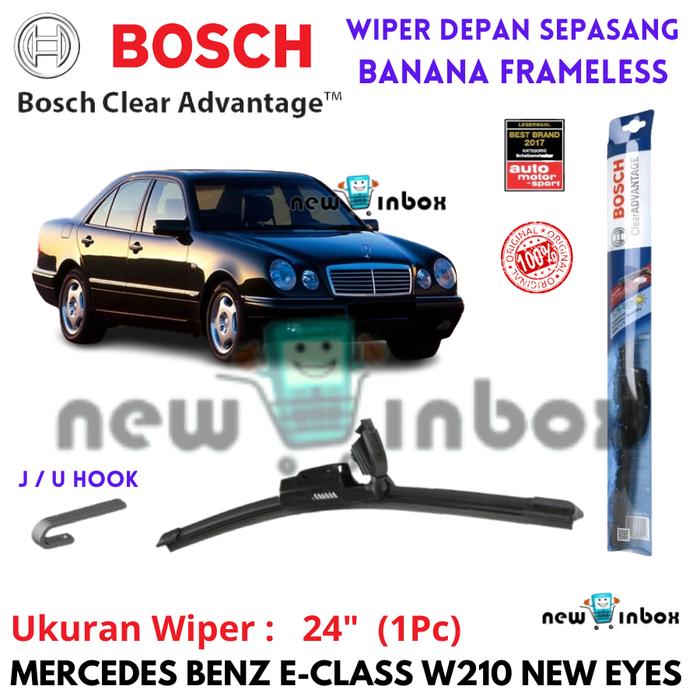 Gambar Wiper Depan Mobil MERCEDES BENZ E-CLASS W210 NEW EYES Frameless BOSCH Clear ADVANTAGE 24" (1Pc) ORI MUGI BERKAH - Depan 24" (1Pc) dari MUGI BERKAH JAYA STORE undefined Tokopedia