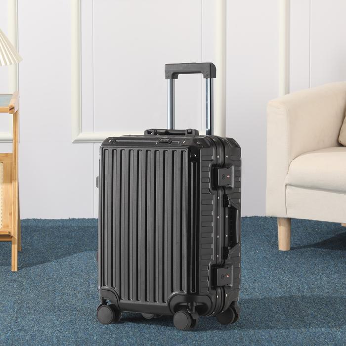 Gambar KOPER ROAMING SIZE KABIN & BAGASI TSA LOCK ALUMINIUM FRAME 20-28 INCH R067 ORIGINAL QUALITY - Black, 20 inch dari Cikalstoe undefined Tokopedia