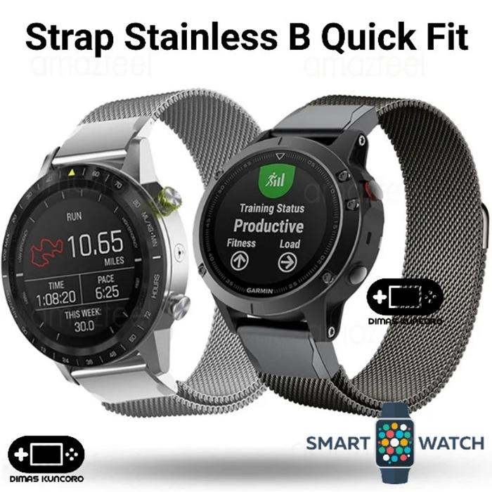 Jual Strap Stainless B Quick Fit Garmin fenix 5s 6s 7s plus pro