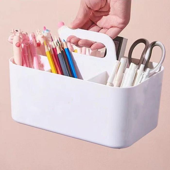 Jual Desktop Storage Box Stationery Pen Holder Makeup Organizer