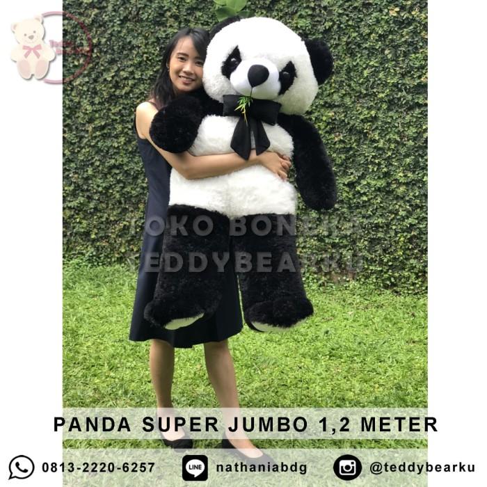 Gambar Boneka Panda Super Jumbo 1,2 Meter Hitam Putih Khas Bandung dari Land of Alley undefined Tokopedia