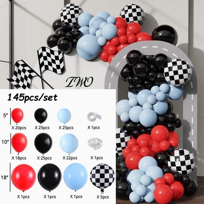 Gambar Kit Lengkungan Karangan Bunga Dekorasi Latex Balon Mobil Balap Dekorasi Baby Shower Pesta Ulang Tahun Anak Laki-laki Lateks Merah Hitam Biru Balon Dekor - A dari Coupal.id undefined Tokopedia