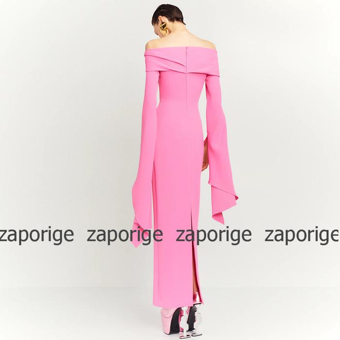 Pink Simple Maxi Jual Simple Sorority Formal Dress Pink Jersey