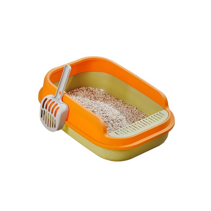 Gambar Paling Laris ANGOLA Cat Litter Box M20 Toilet Kucing Tempat Bak Pasir Kucing Besar Free Sekop - Hijau dari Moonzee Store undefined Tokopedia