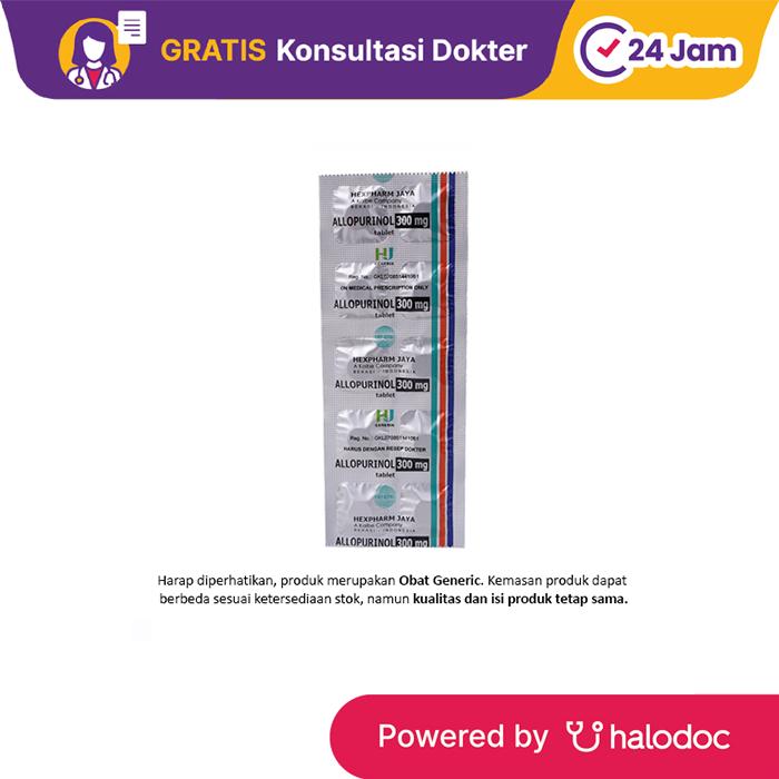Gambar Allopurinol 300 mg 10 Tablet - Obat Asam Urat & Radang Sendi - Halodoc dari Apotek Halomedika Rancasari undefined Tokopedia