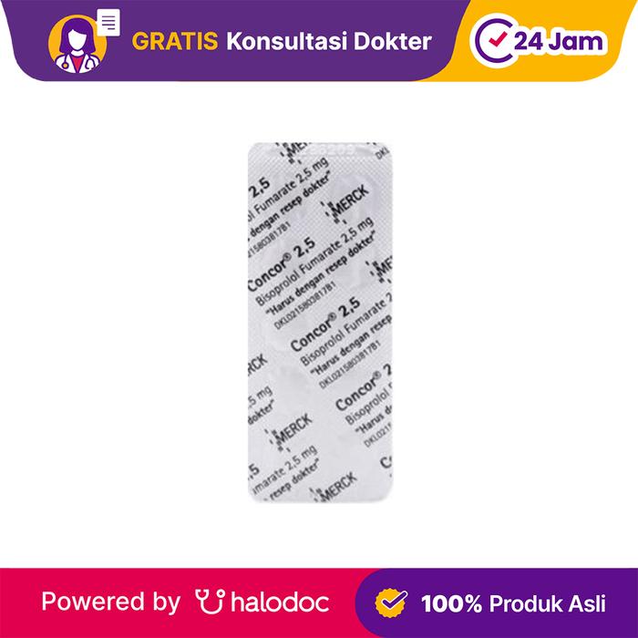 Gambar Concor 2.5 mg 10 Tablet - Hipertensi - Halodoc dari Apotek Halomedika Cicendo undefined Tokopedia