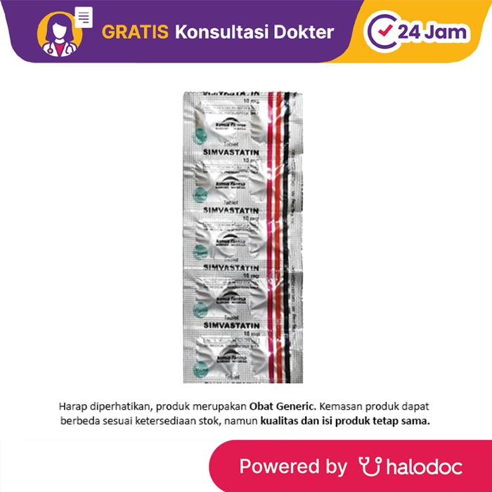 Gambar Simvastatin 10 mg 10 Tablet - Obat Kolesterol - Halodoc dari Apotek Medimart Tanah Baru Bogor undefined Tokopedia