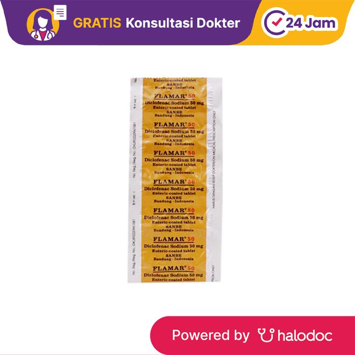 Gambar Flamar 50 mg 10 Tablet - Obat Pereda Demam & Nyeri - Halodoc dari Apotek Kosambi Jakarta Barat undefined Tokopedia